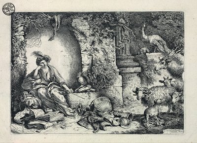 Circe verwandelt die Gefährten des Odysseus in Tiere von Giovanni Benedetto Castiglione